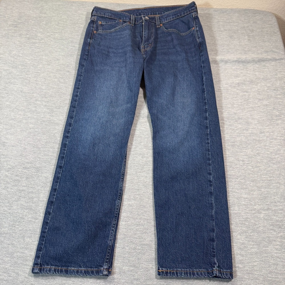 VTG Levis 505 Jeans Mens 34x30 Blue Regular Straight Y2K Dark Wash Mid Rise
